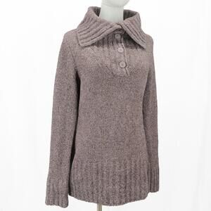 NWOT SONOMA LADIES HEATHER BROWN SOFT KNIT SWEATER / TOP L